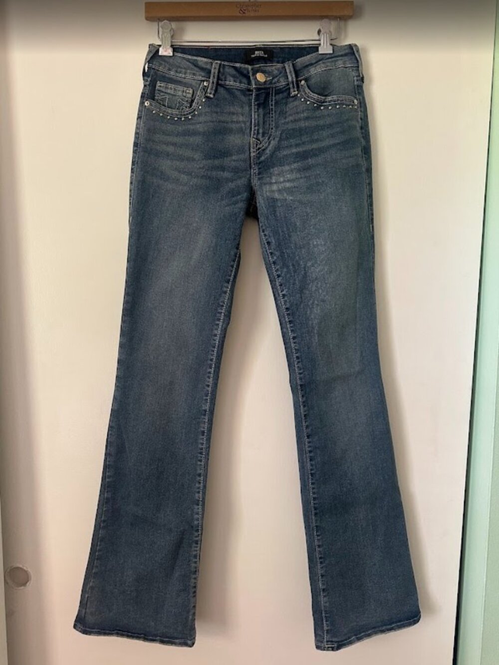 True Religion Becca Midrise Bootcut Studded Jeans- Size 26